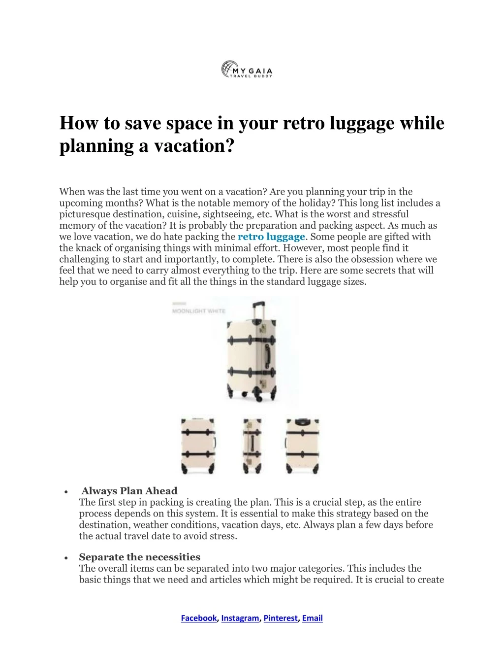 how to save space in your retro luggage while