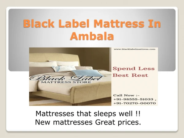 Buy best quality mattress in ambala