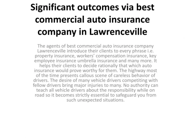 Business insurance agents in Lawrenceville