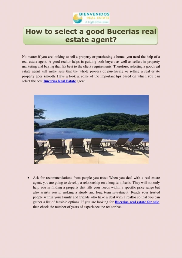 How to select a good Bucerias real estate agent?