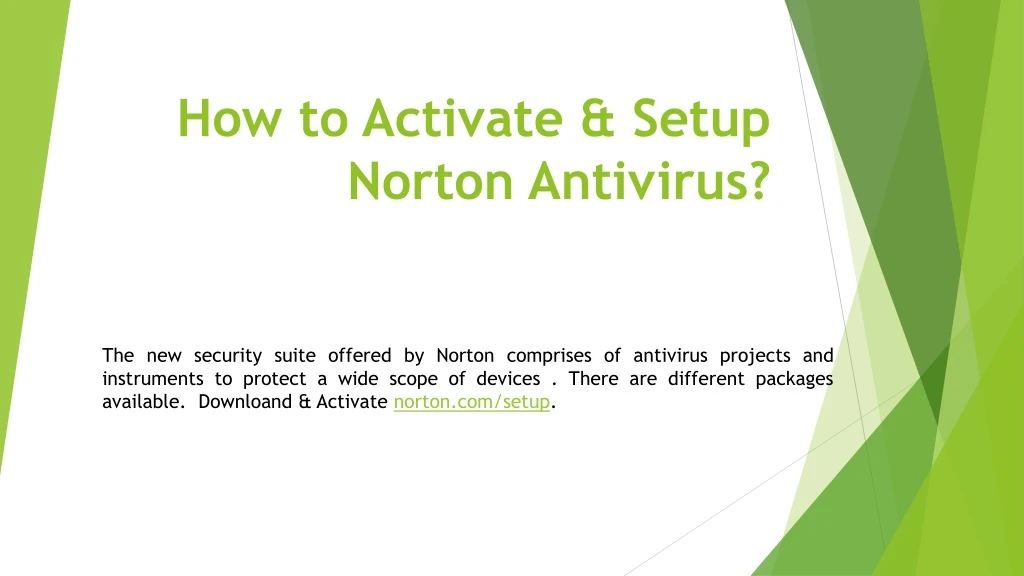 how to activate setup norton antivirus