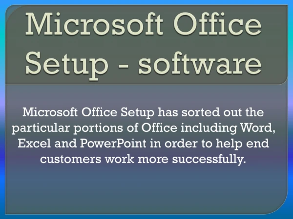 Microsoft office setup - software