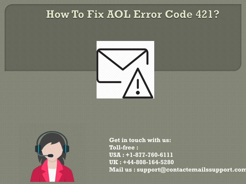 how to fix aol error code 421