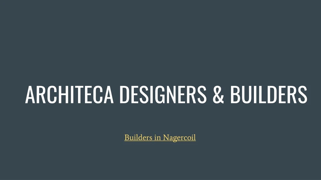 architeca designers builders