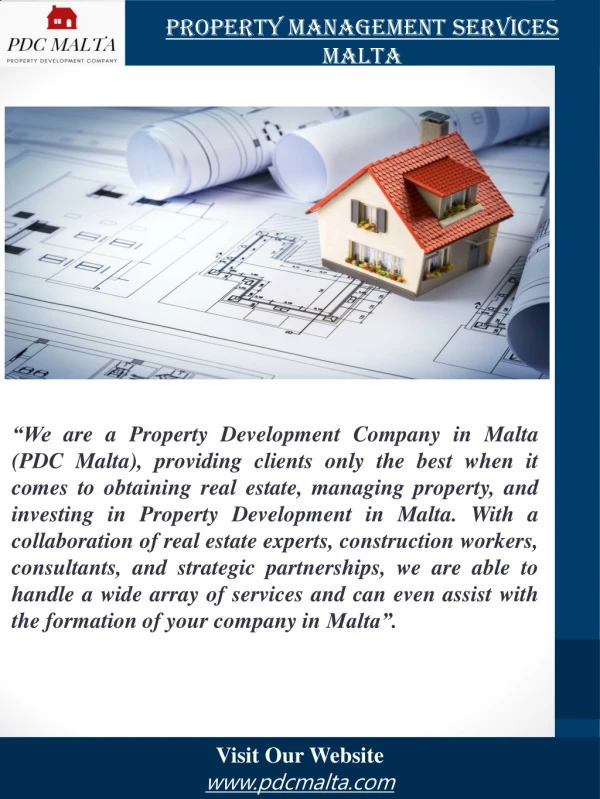 Property Management Services Malta | pdcmalta.com | Call - 356 9932 2300