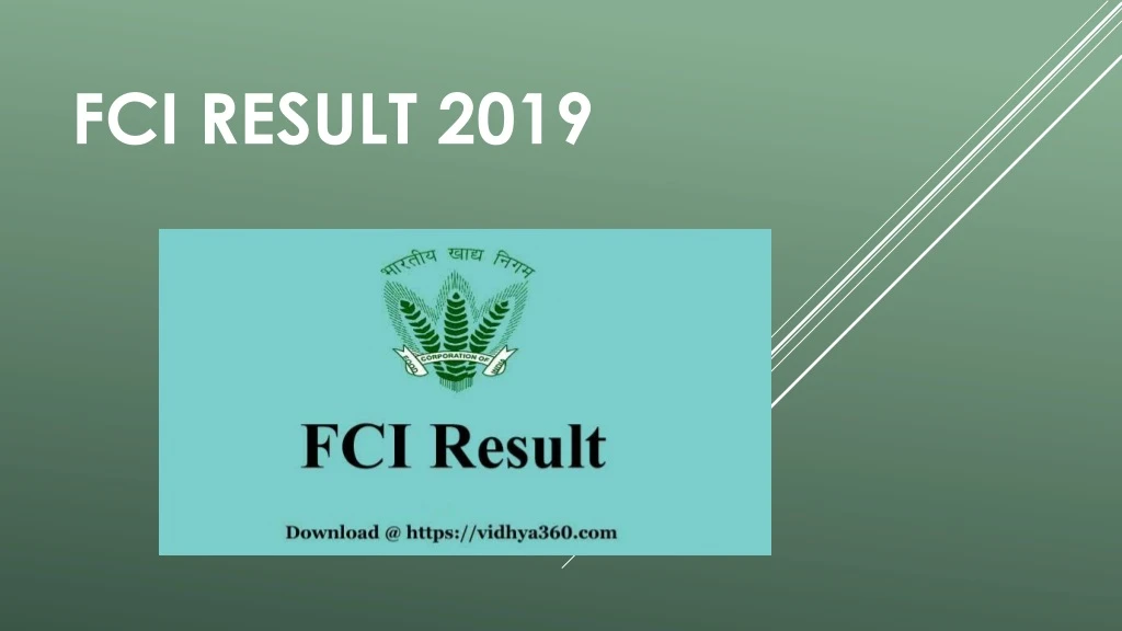 fci result 2019