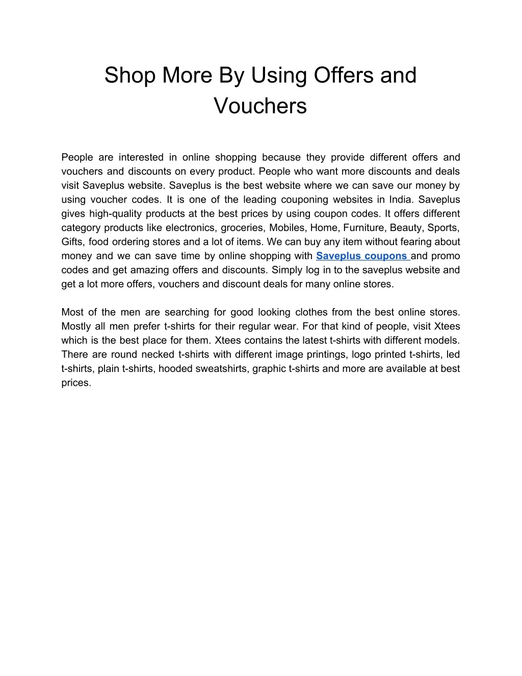 shop more by using offers and vouchers