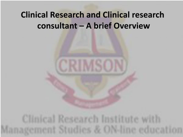 eligibility of clinical research courses