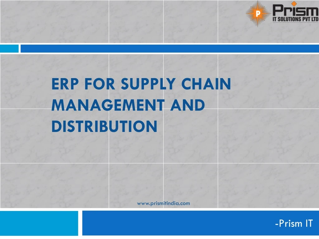erp for supply chain management and distribution