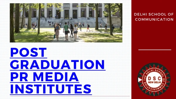 Post Graduation PR Media Institutes DSC