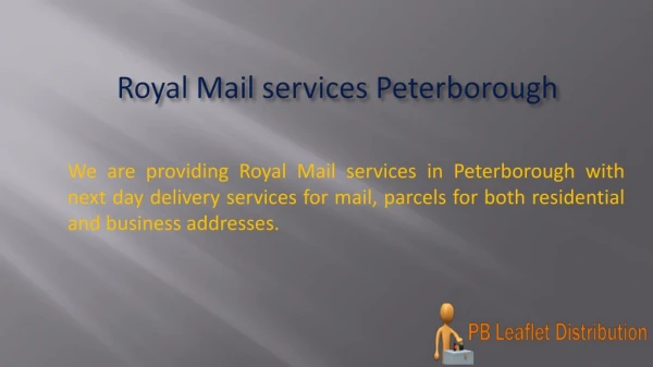Royal Mail services Peterborough