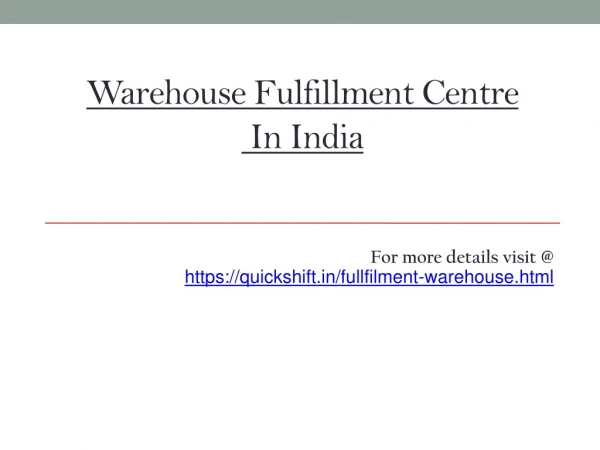 FULFILLMENT CENTERS CAN HELP YOU TO SELL MORE PRODUCTS