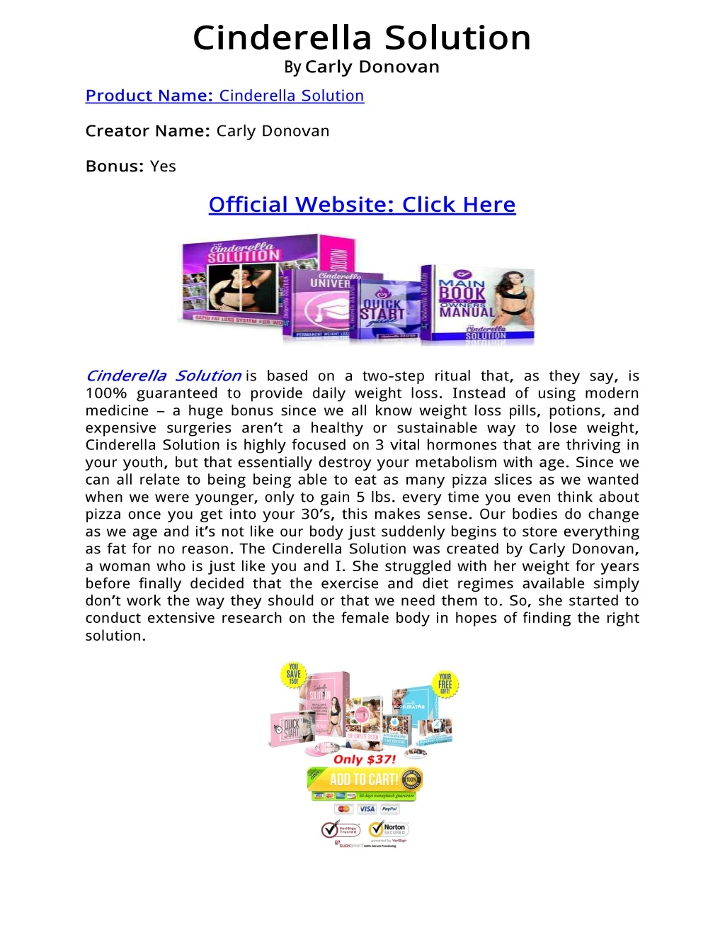 cinderella solution by carly donovan