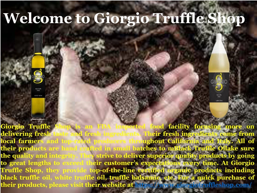 welcome to giorgio truffle shop