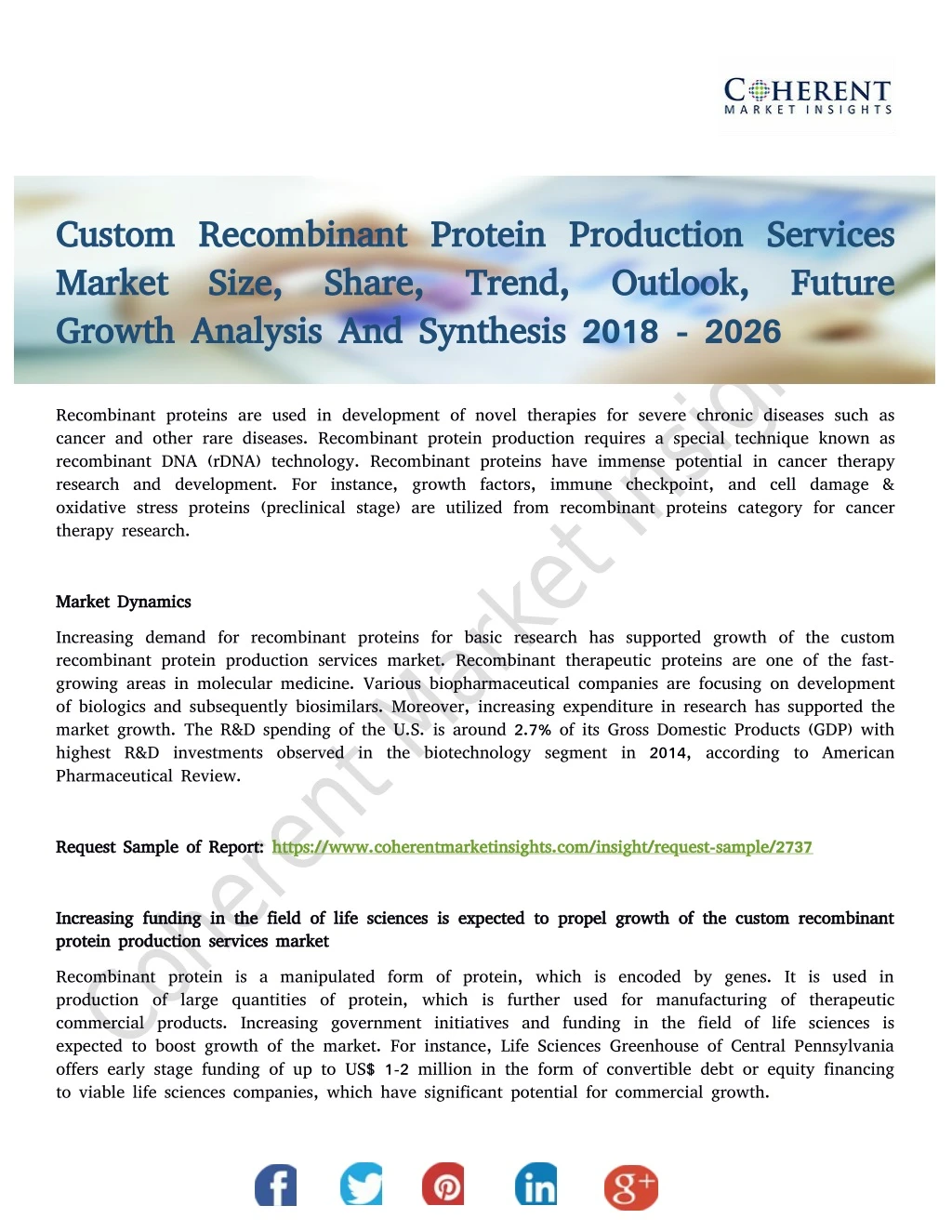 custom recombinant protein production services