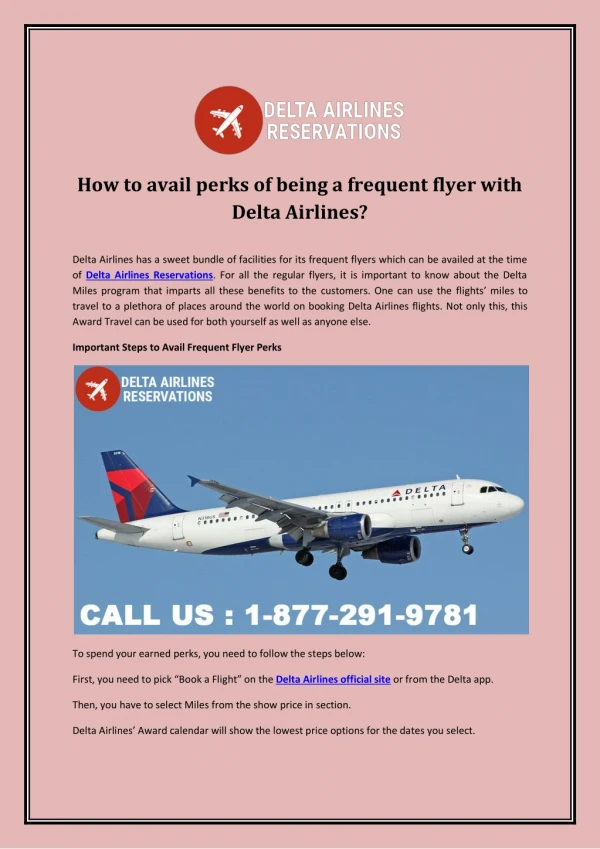 How to avail perks of being a frequent flyer with Delta Airlines