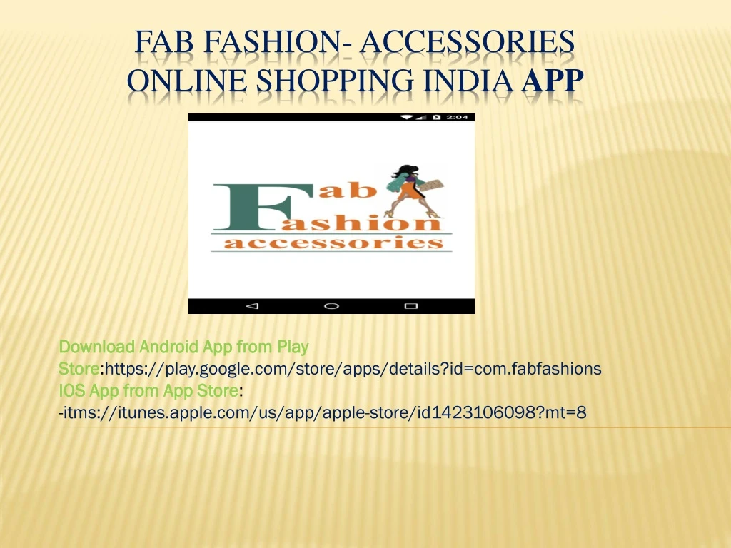 fab fashion accessories online shopping india app