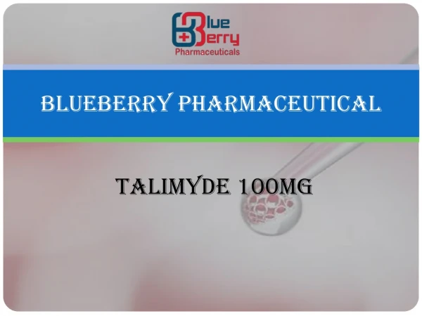 Talimyde 100 mg | Thalidomide | Blueberry pharmacaeuticals