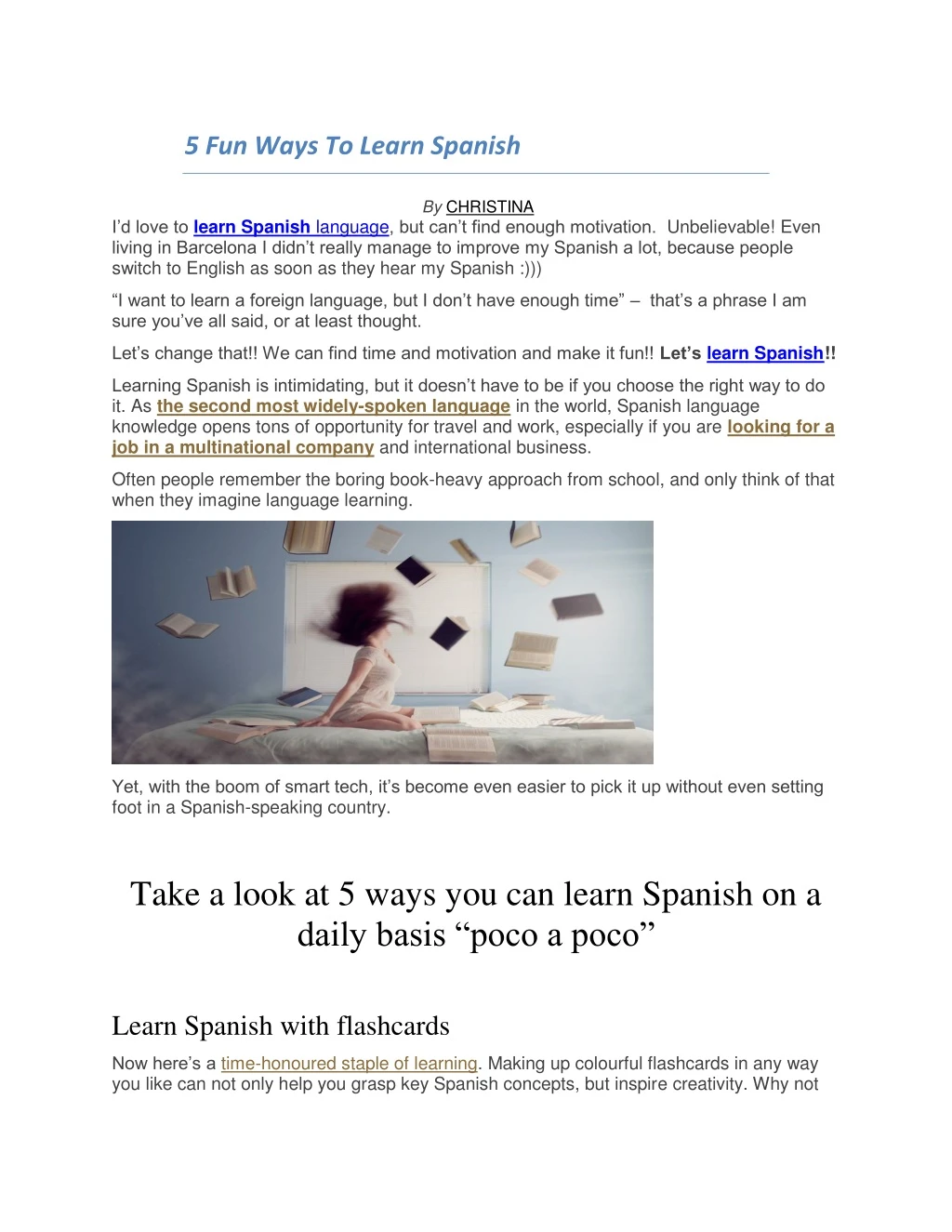 5 fun ways to learn spanish