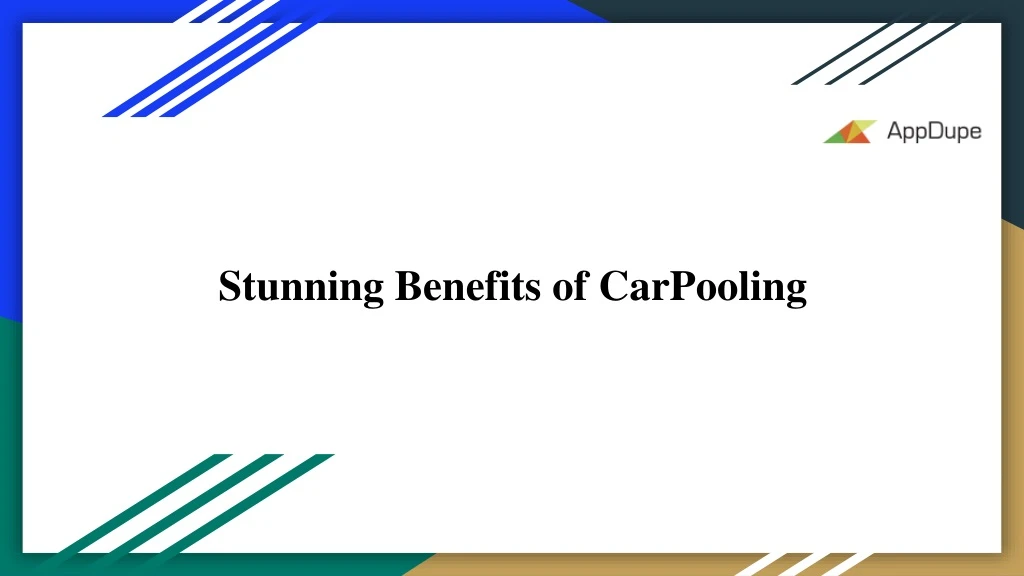 stunning benefits of carpooling