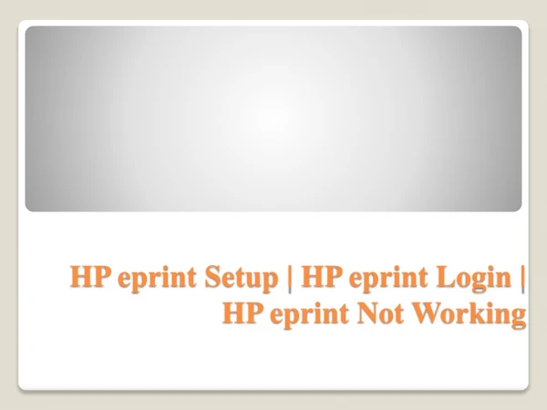HP ePrint Setup