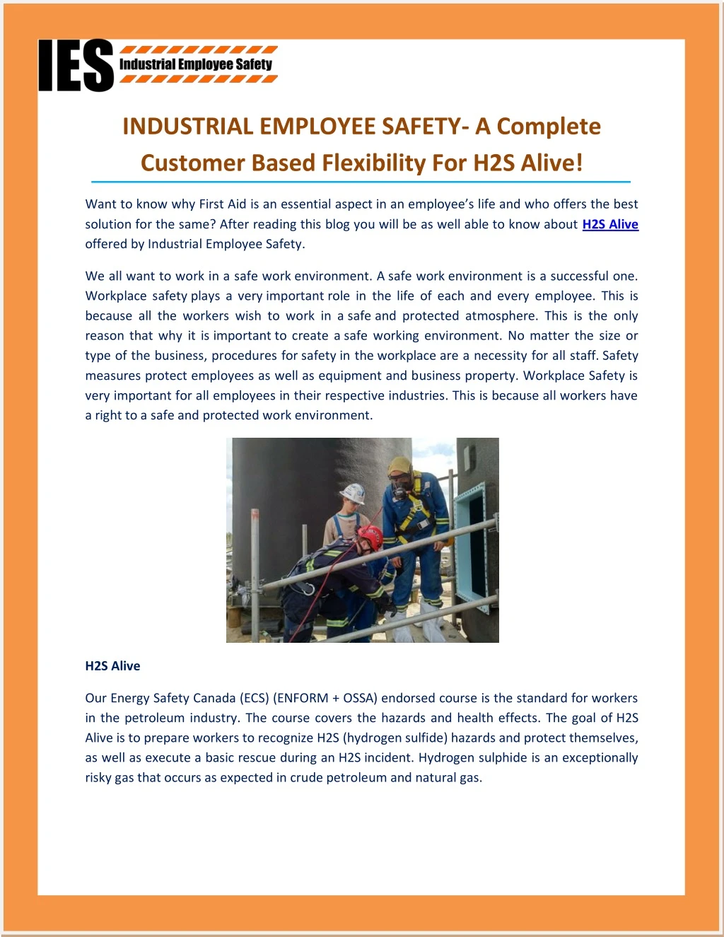 industrial employee safety a complete customer