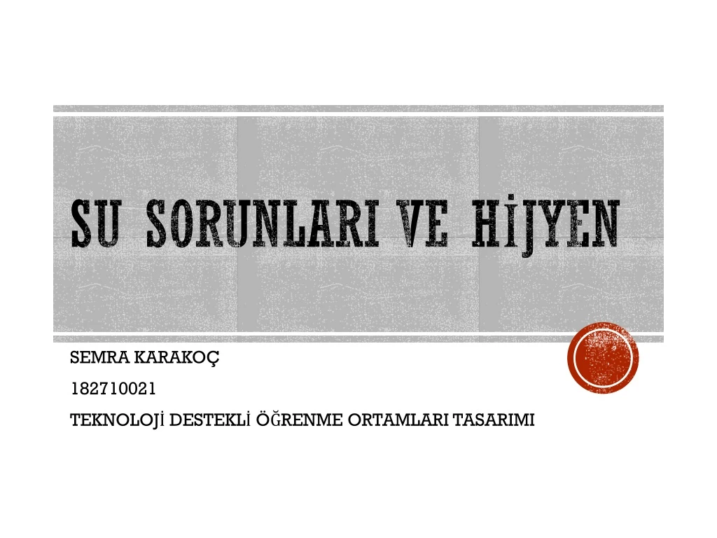 su sorunlari ve h jyen