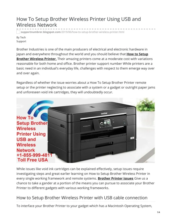 How To Setup Brother Wireless Printer Using USB and Wireless Network