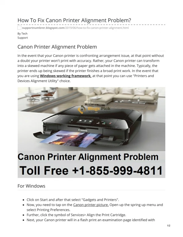 How To Fix Canon Printer Alignment Problem?