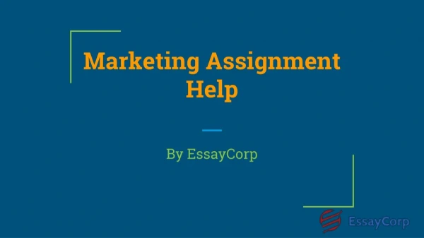Best Marketing Assignment Help At Affordable Price