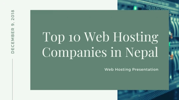 Top Web Hosting Company in Nepal