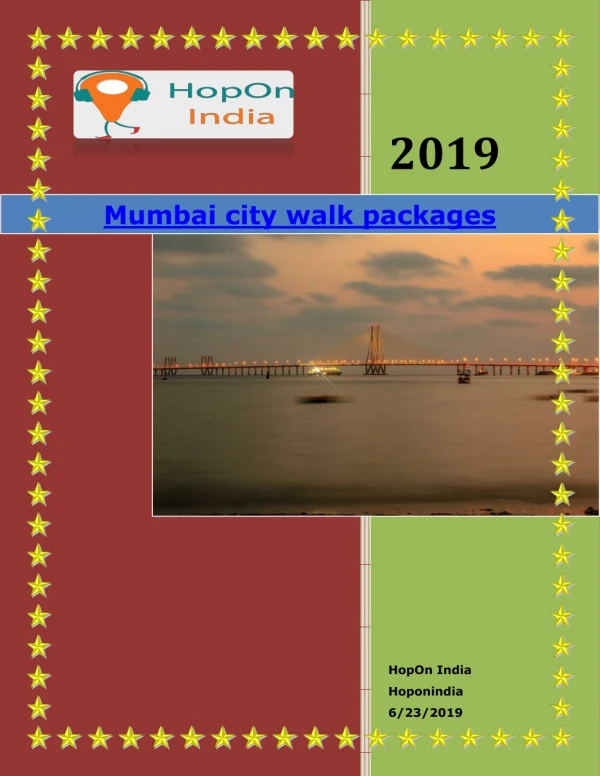 Mumbai city walk packages