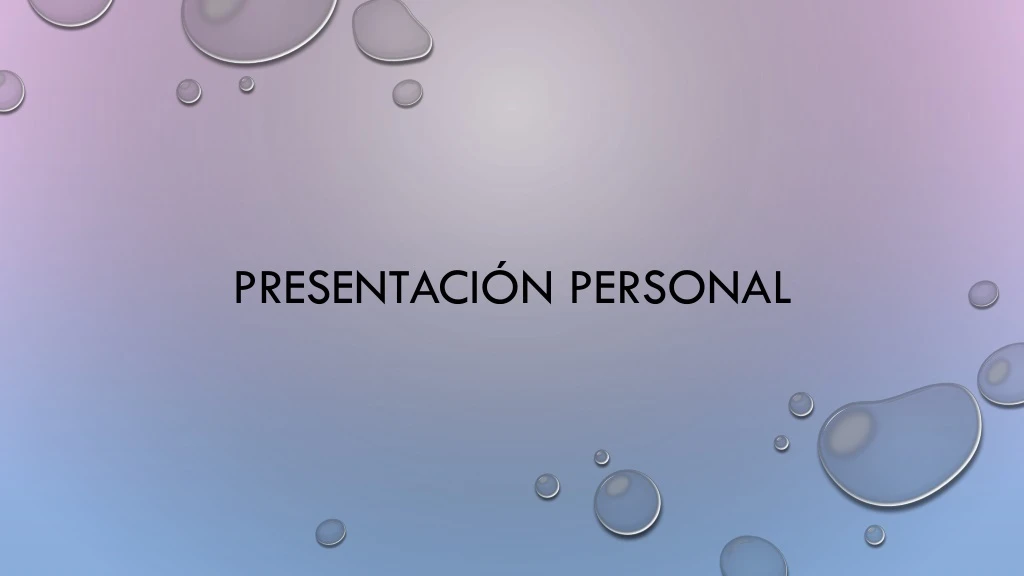 presentaci n personal