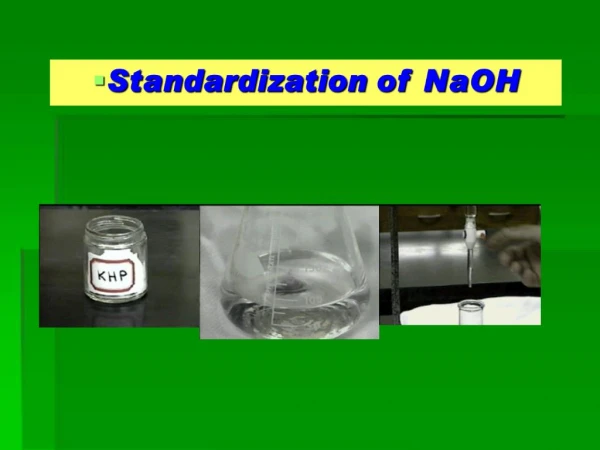Standardization of NaOH
