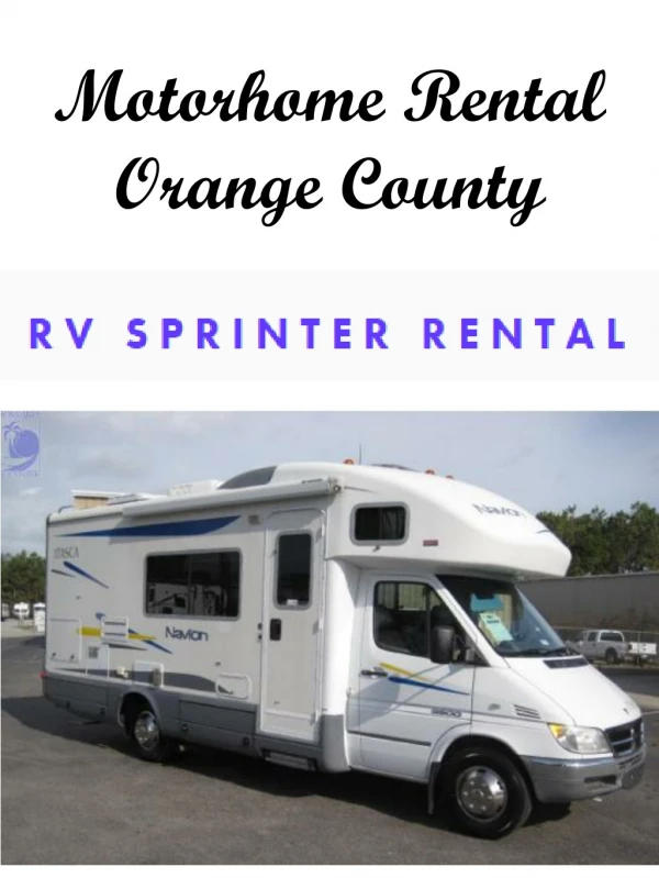 Motorhome Rental Orange County