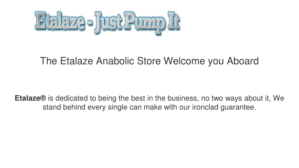 the etalaze anabolic store welcome you aboard