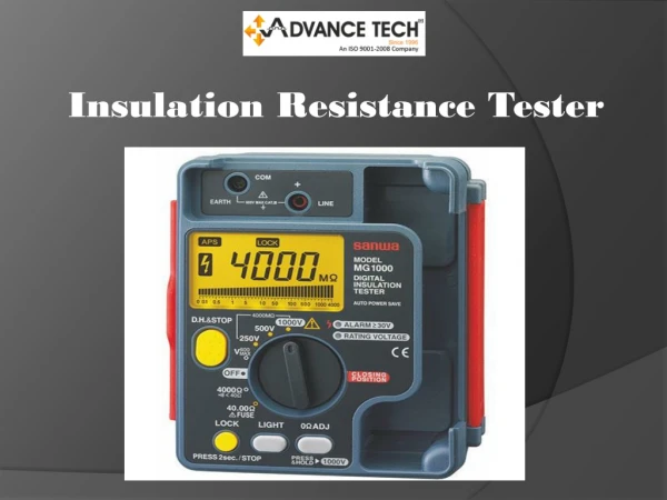 Buy Insulation Resistance Tester at an Economical Rate
