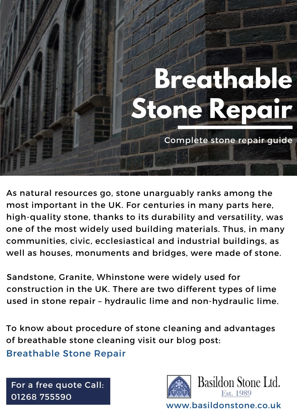 breathable stone repair