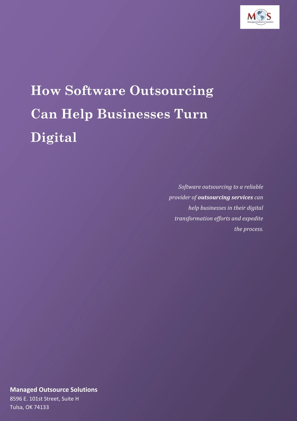 how software outsourcing