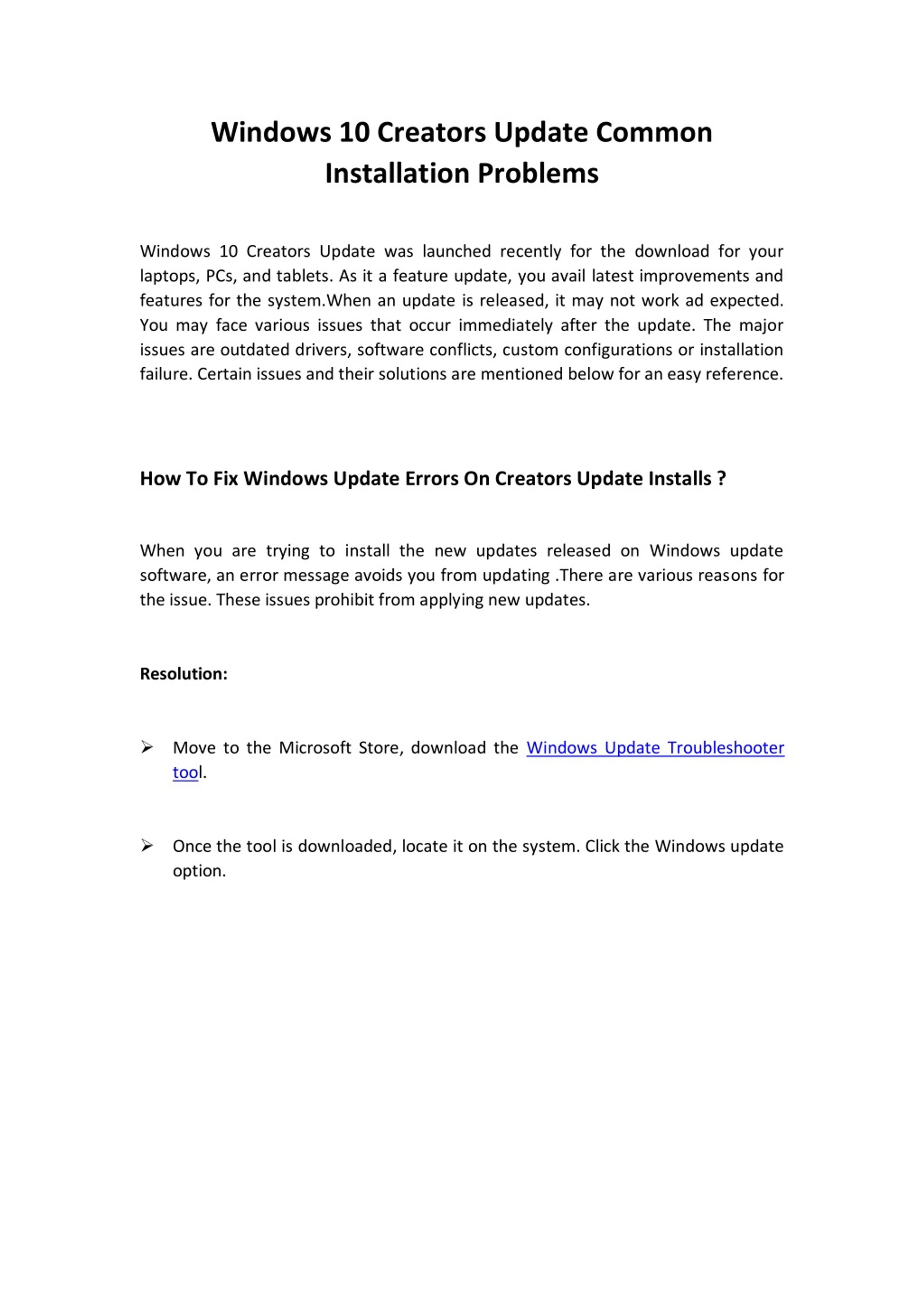 PPT - Windows 10 Creators Update Common Installation Problems And Fixes ...