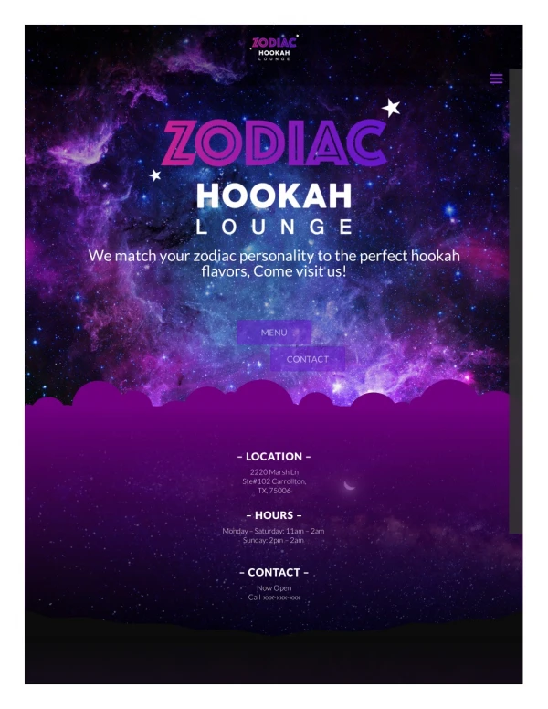 Zodiac Hookah Lounge in Carrollton