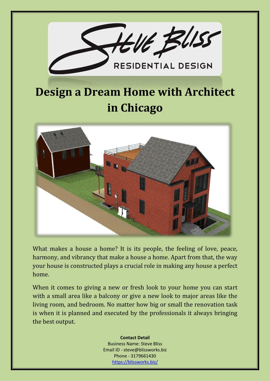 design a dream home with architect in chicago