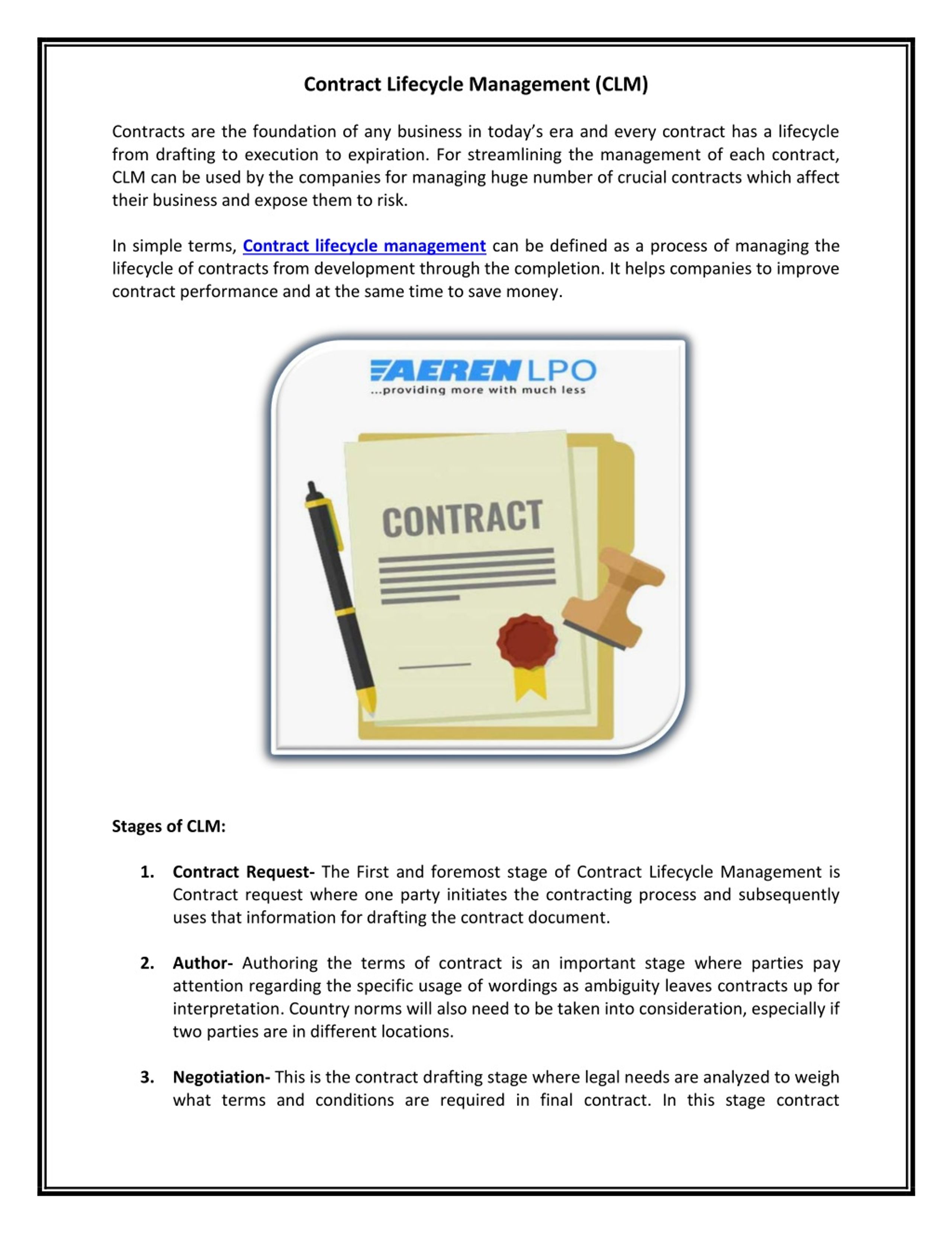 PPT - Contract Lifecycle Management PowerPoint Presentation, free ...