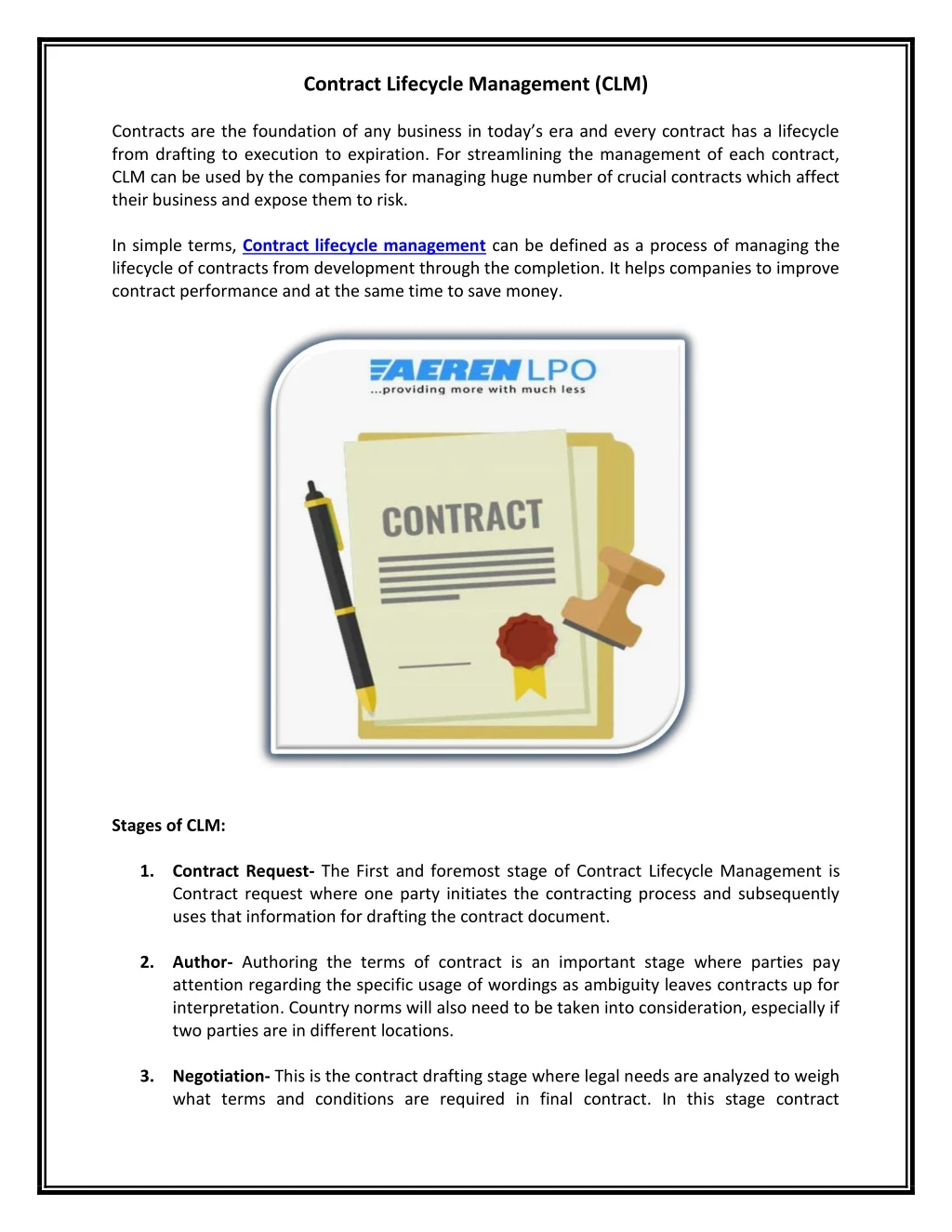 contract lifecycle management clm