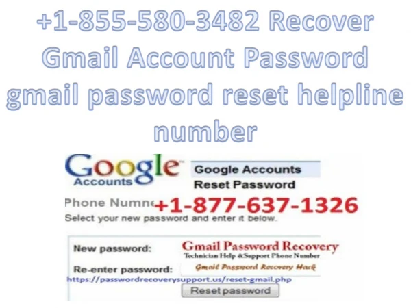 1-855-580-3482 Recover Gmail Account Password gmail password reset helpline number