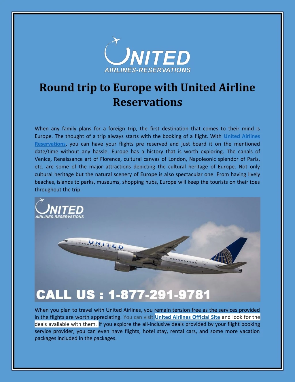 round trip to europe with united airline