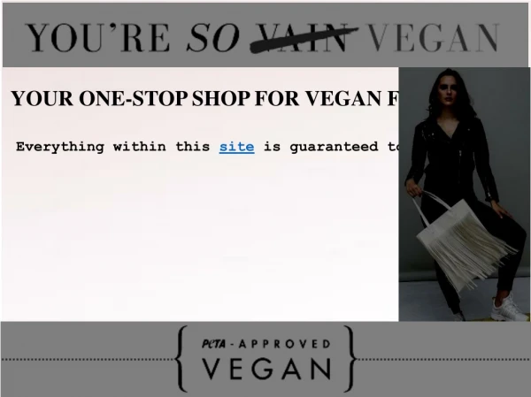 You’re So Vegan - Online Shopping for Vegan Clothes and Accessories - Youre So Vegan