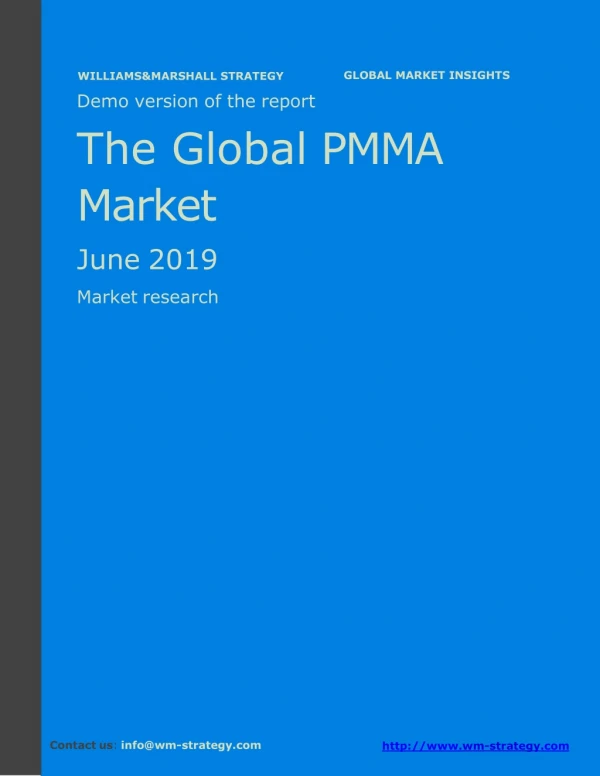 WMStrategy Demo The Global PMMA Market June 2019