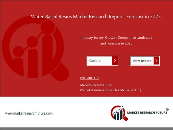 Water-Based Resins Market 2019 | Emerging Trends, Highlights and Challenges Forecast 2023
