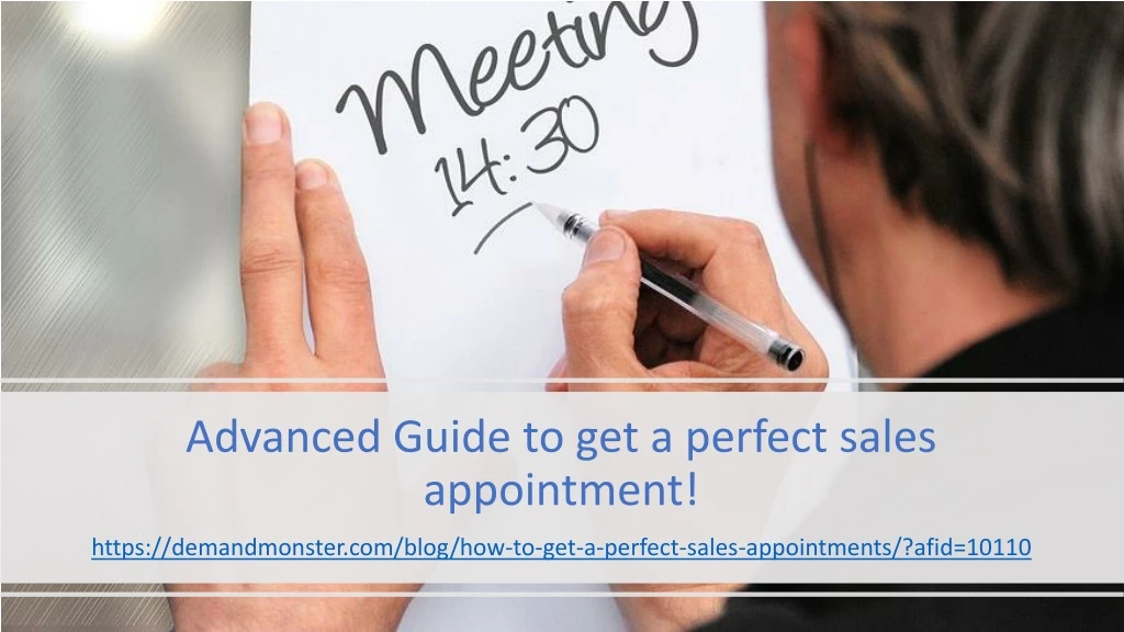 advanced guide to get a perfect sales appointment